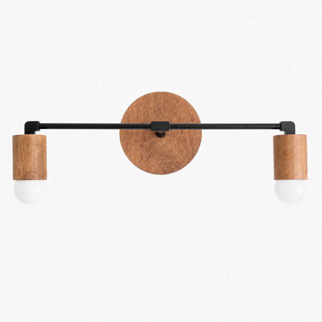 Mobilux Line Wood and Vanity Light - Bohemian Bathroom Lighting Fixture