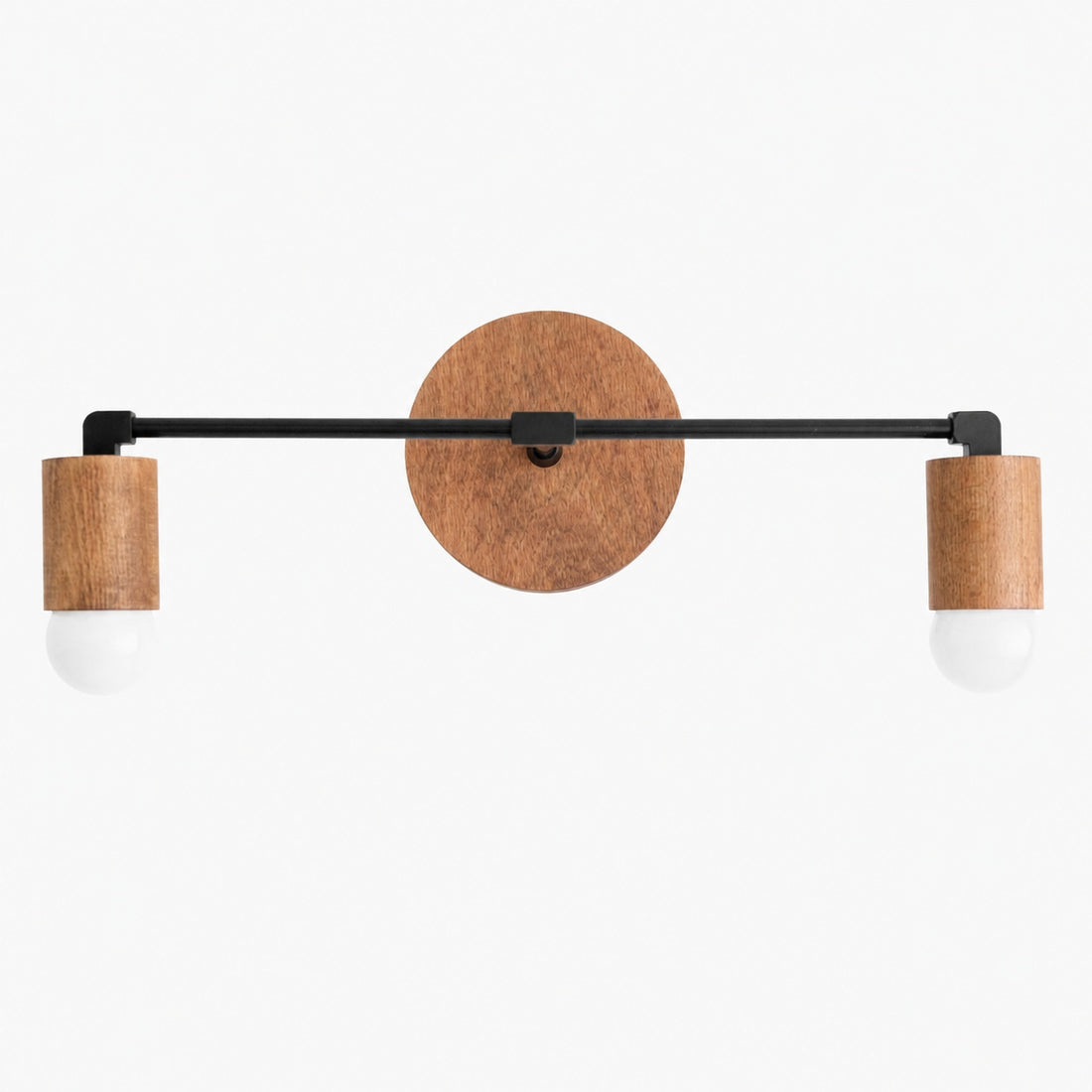 Mobilux Line Wood and Vanity Light - Bohemian Bathroom Lighting Fixture