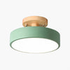 Macaroq Round Ceiling Light – Modern Wood and Acrylic for Bedroom
