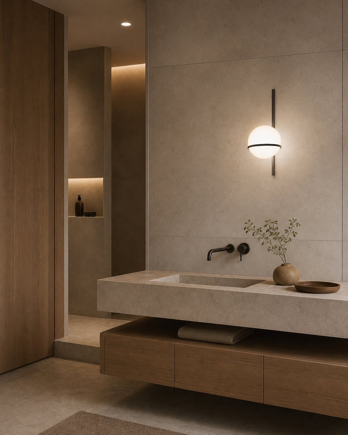 Globe Shade Minimalist Wall Lamp for Indoor and Outdoor Spaces