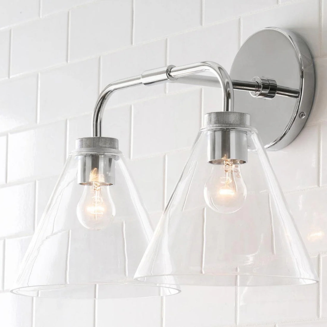 Korvi Iron Tapered Sconce Light - Wall Fixture in Black or Brass