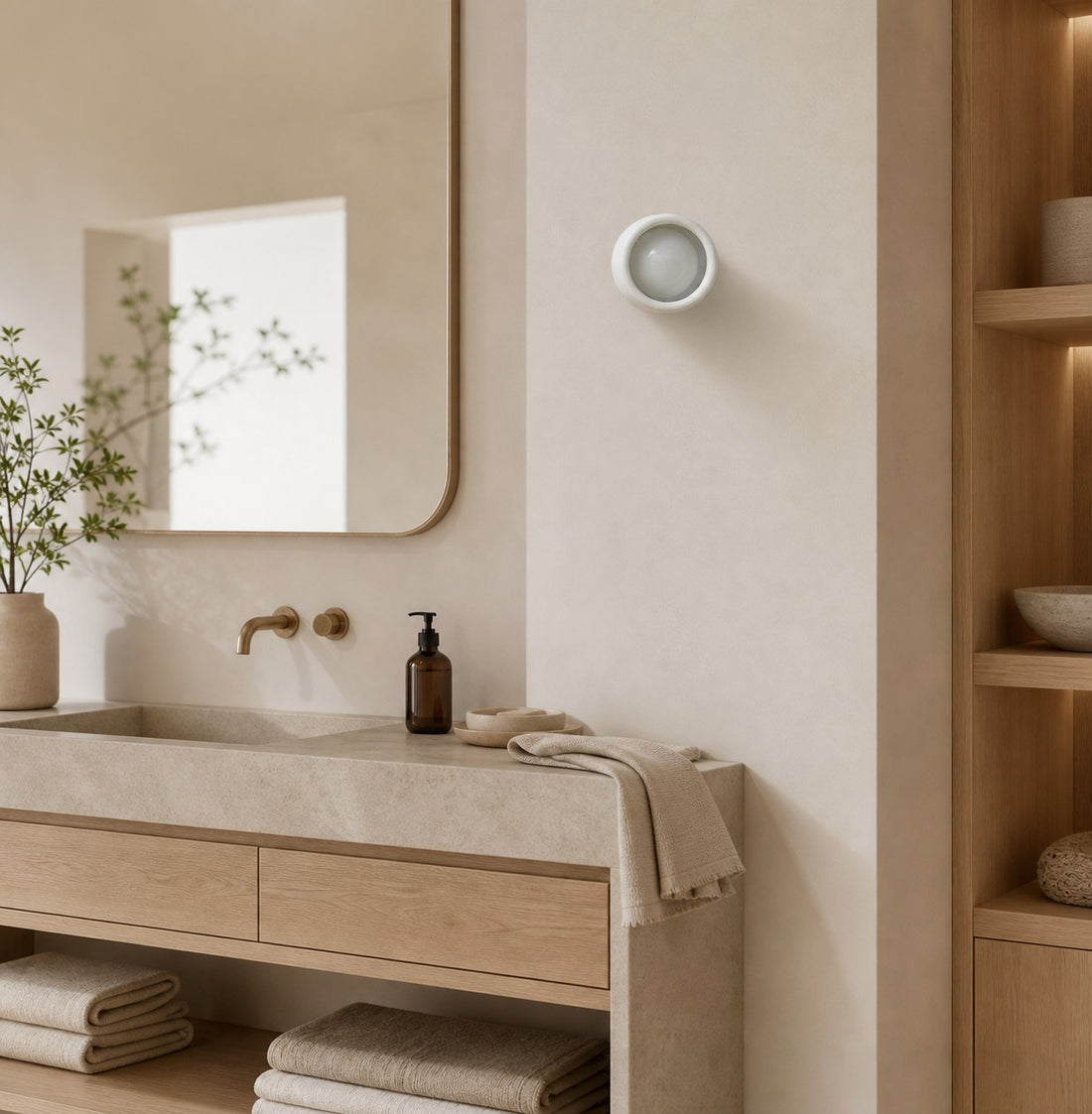 Cerova Modern Ivory Porcelain Sconce – Soft Organic Wall Light