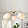 Selvion Elegant 5-Light Globe Chandelier – Modern Glass Pendant Lighting Fixture