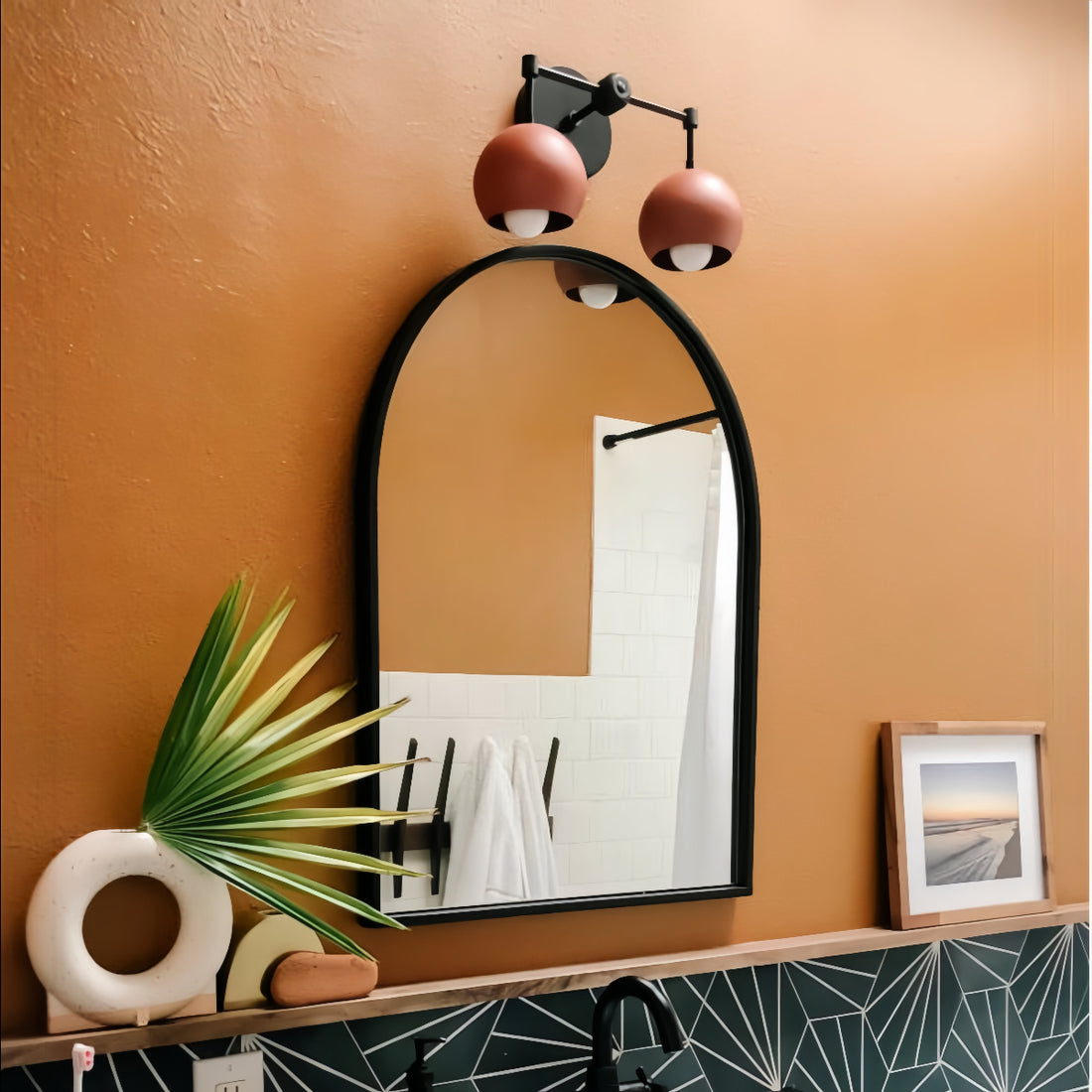 Terra Cotta Loa Sconce - Bubble Pop Vanity Bath Wall Light
