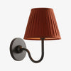 Luvora Vintage Pleated Shade Wall Lamp - Modern Brass Linen Wall Lighting