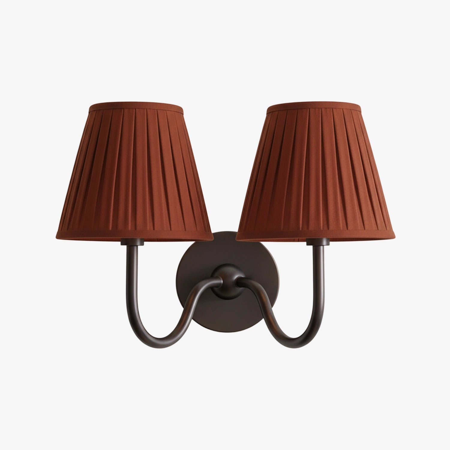 Luvora Vintage Pleated Shade Wall Lamp - Modern Brass Linen Wall Lighting