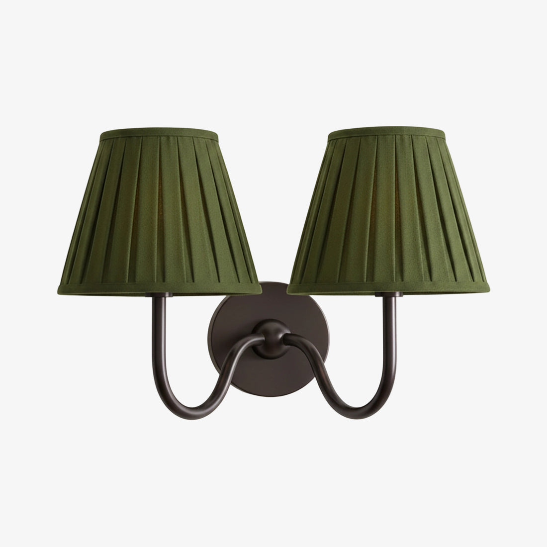 Luvora Vintage Pleated Shade Wall Lamp - Modern Brass Linen Wall Lighting