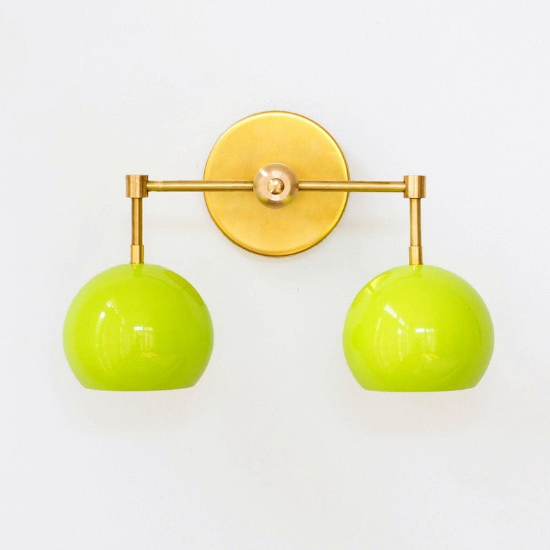 Spring Green Shades Loa Sconce - Double Bubble Pop Vanity Wall Light