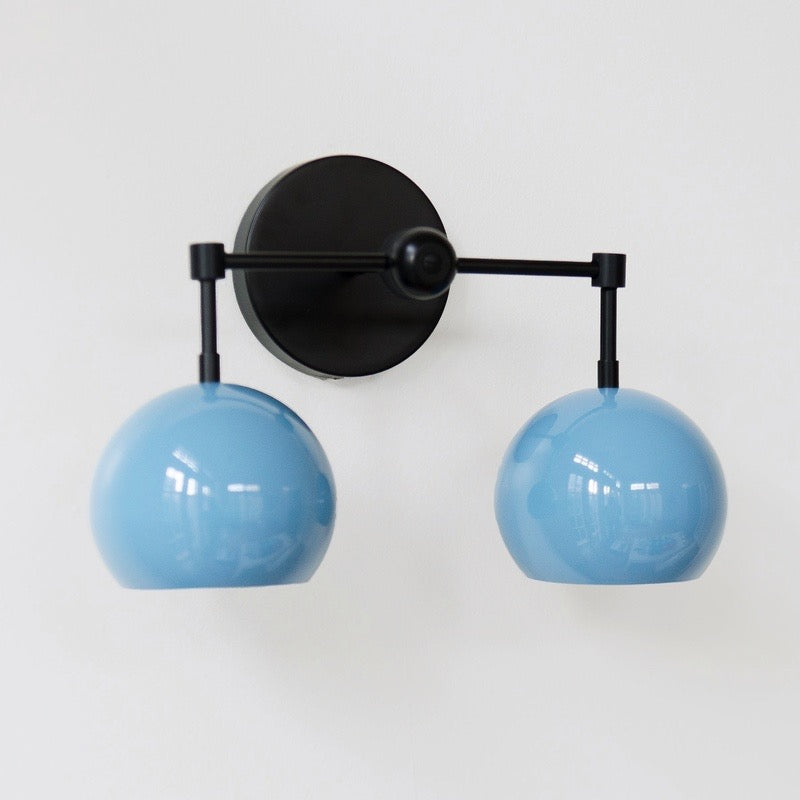 Navy Loa Wall Light - Double Ball Bath Vanity Mirror Wall Sconce
