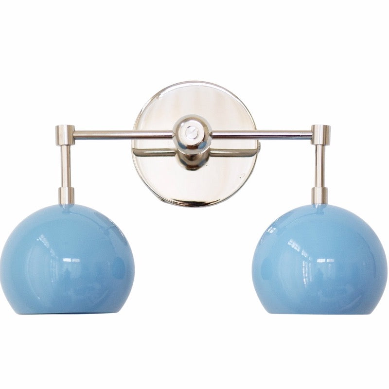 Navy Wall Light - Double Ball Bath Vanity Mirror Wall Sconce