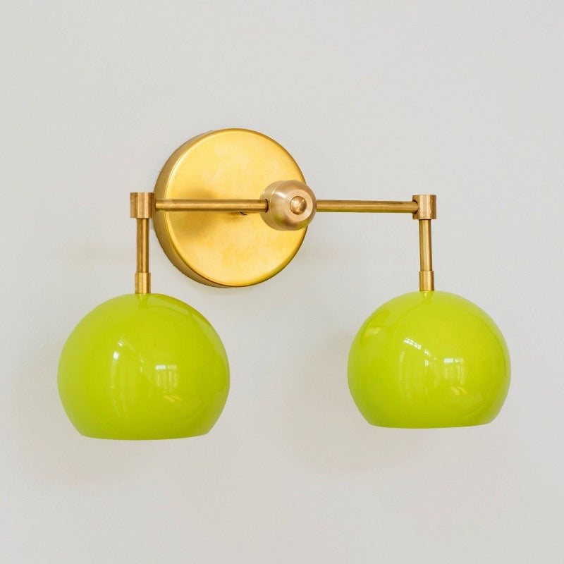Spring Green Shades Sconce - Double Bubble Pop Vanity Wall Light