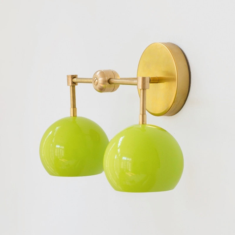 Spring Green Shades Sconce - Double Bubble Pop Vanity Wall Light