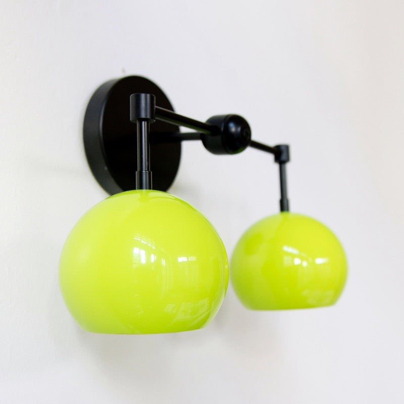 Spring Green Shades Sconce - Double Bubble Pop Vanity Wall Light