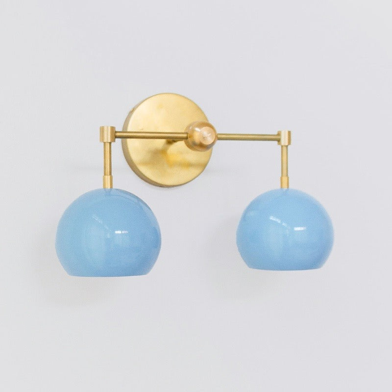 Navy Wall Light - Double Ball Bath Vanity Mirror Wall Sconce