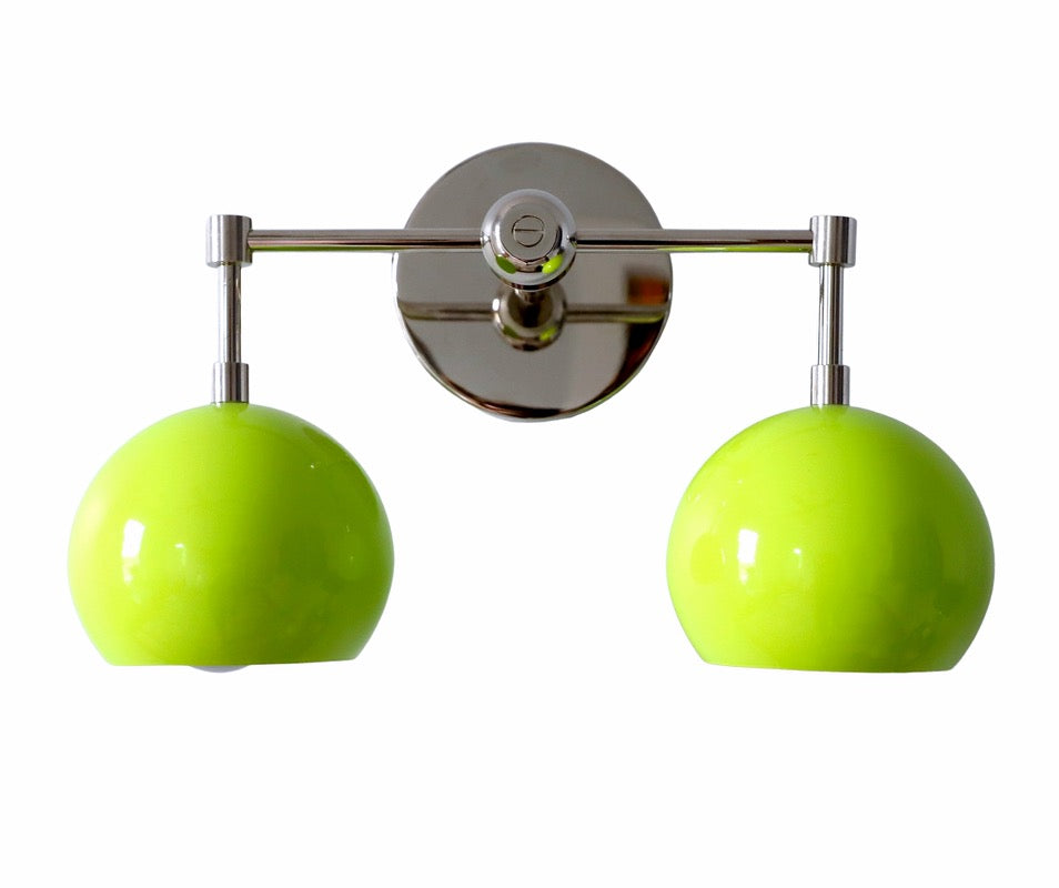 Spring Green Shades Loa Sconce - Double Bubble Pop Vanity Wall Light