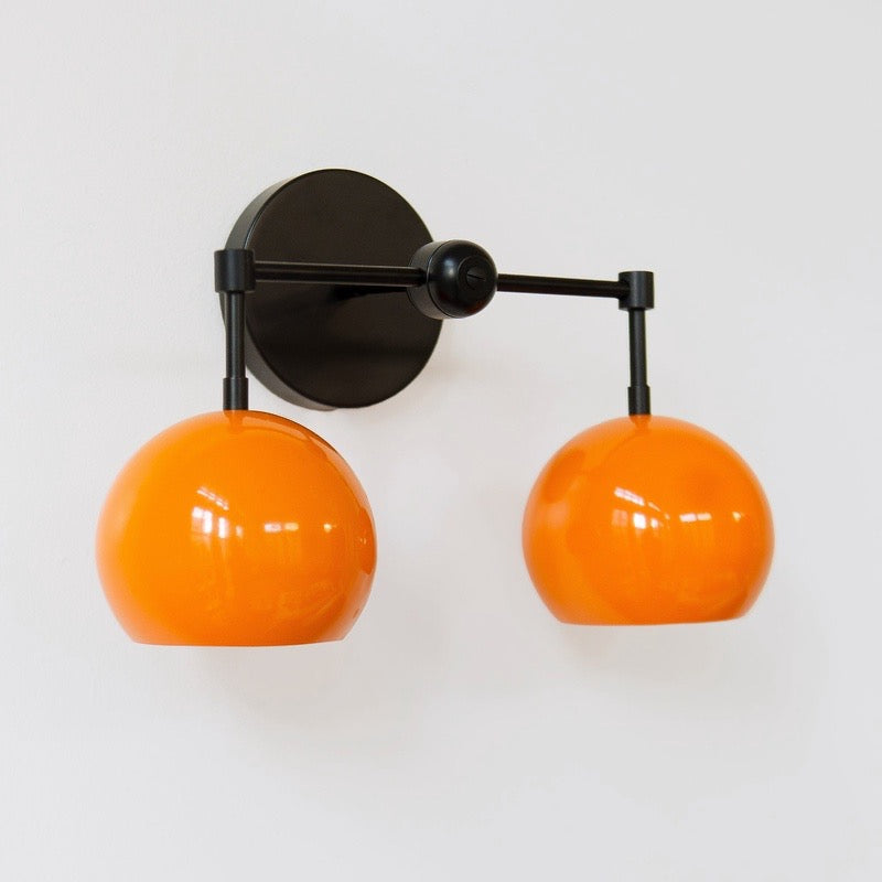 Orange Peel Loa Wall Sconce - Double Bubble Vanity Bath Wall Light