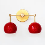 Load image into Gallery viewer, Red Loa Wall Sconce - Double Ball Shades Bathroom Wall Light
