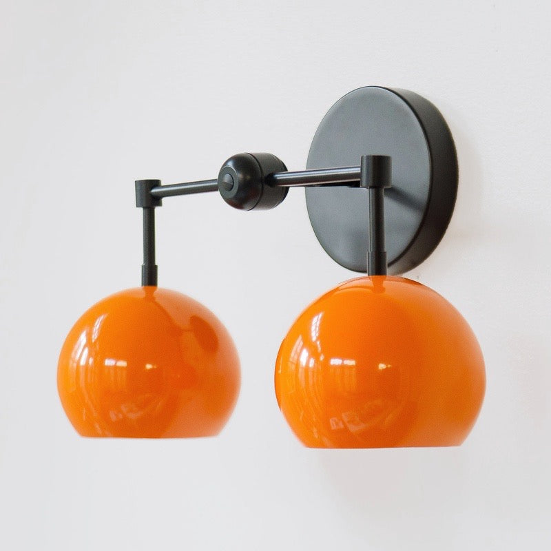 Orange Peel Loa Wall Sconce - Double Bubble Vanity Bath Wall Light
