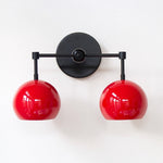 Load image into Gallery viewer, Red Loa Wall Sconce - Double Ball Shades Bathroom Wall Light
