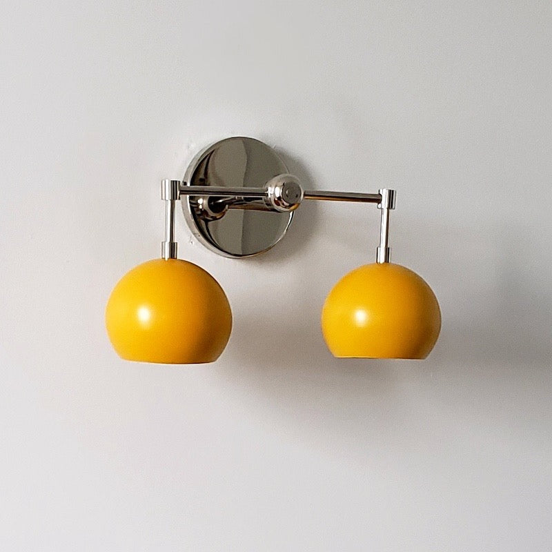 Sunshine Yellow Shades Loa Sconce - Bubble Pop Vanity Wall Light For Bedroom
