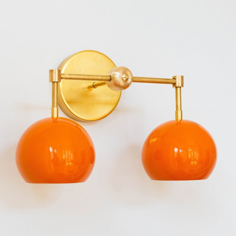 Orange Peel Loa Wall Sconce - Double Bubble Vanity Bath Wall Light