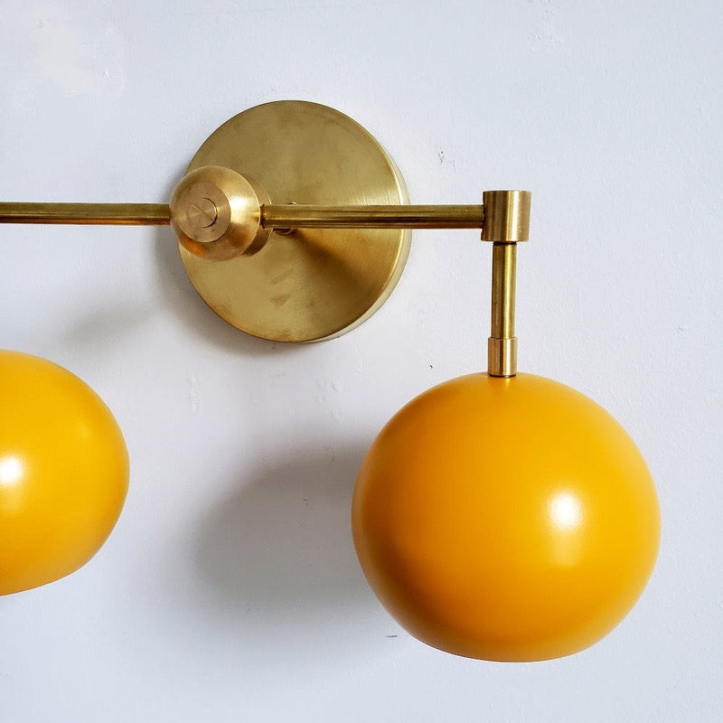 Sunshine Yellow Shades Sconce - Bubble Pop Vanity Wall Light For Bedroom