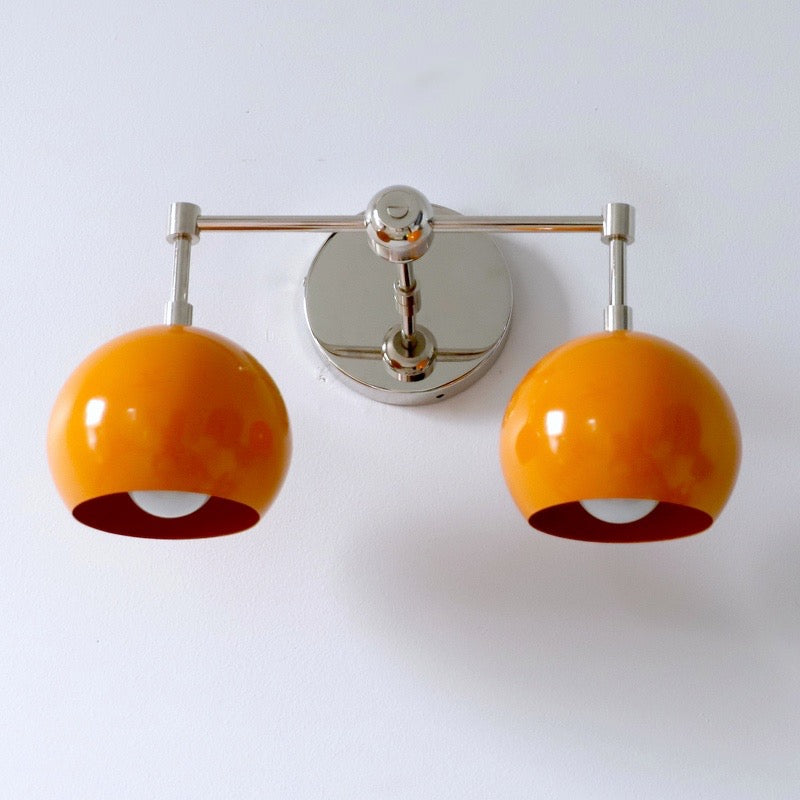 Orange Peel Loa Wall Sconce - Double Bubble Vanity Bath Wall Light