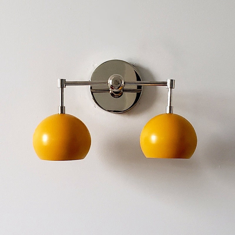 Sunshine Yellow Shades Sconce - Bubble Pop Vanity Wall Light For Bedroom