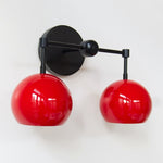 Load image into Gallery viewer, Red Loa Wall Sconce - Double Ball Shades Bathroom Wall Light
