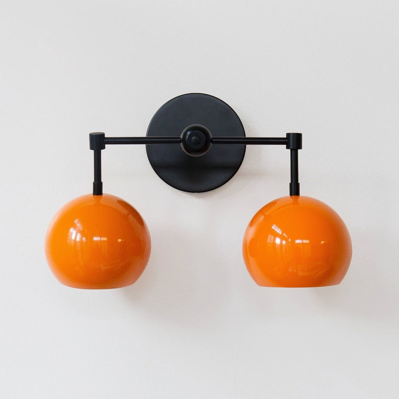 Orange Peel Loa Wall Sconce - Double Bubble Vanity Bath Wall Light