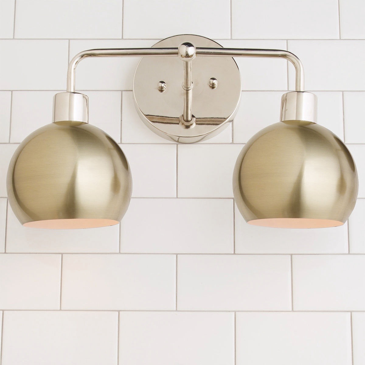 Peach Shades Double Sconce - Bubble Pop Vanity Bathroom Wall Light