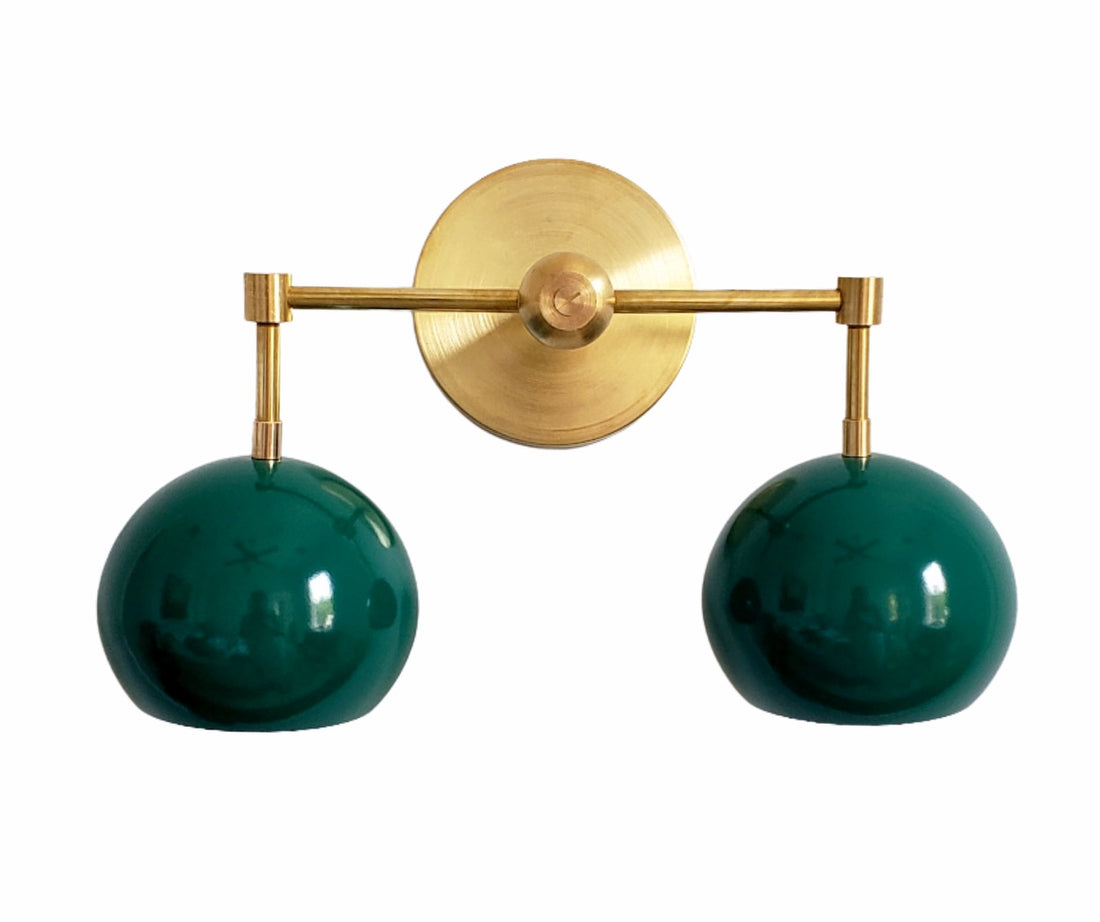 Spring Green Shades Loa Sconce - Double Bubble Pop Vanity Wall Light