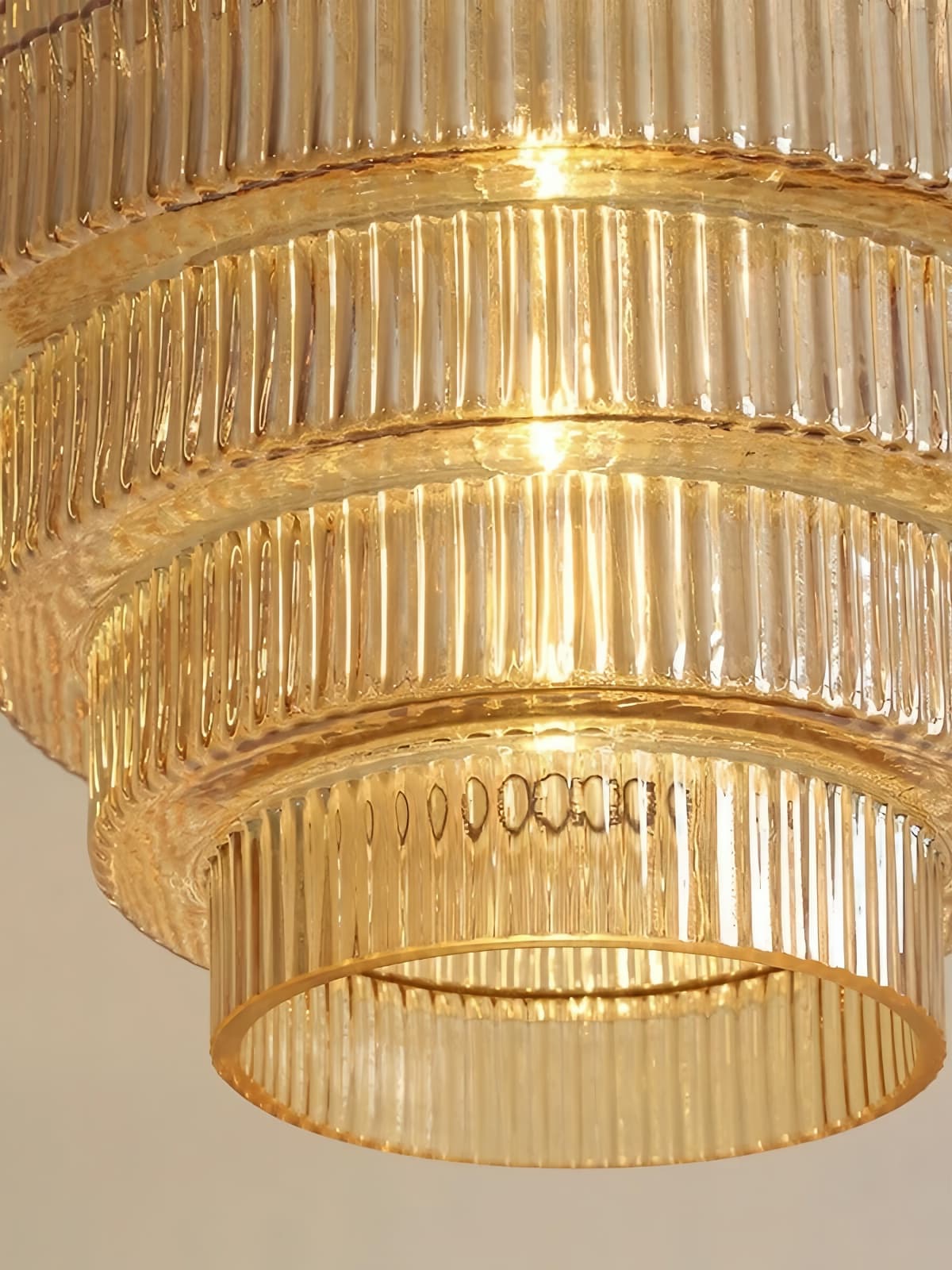 Vintage Striped Glass Pendant Light – Nordic Pleated Bottle Shade Lamp