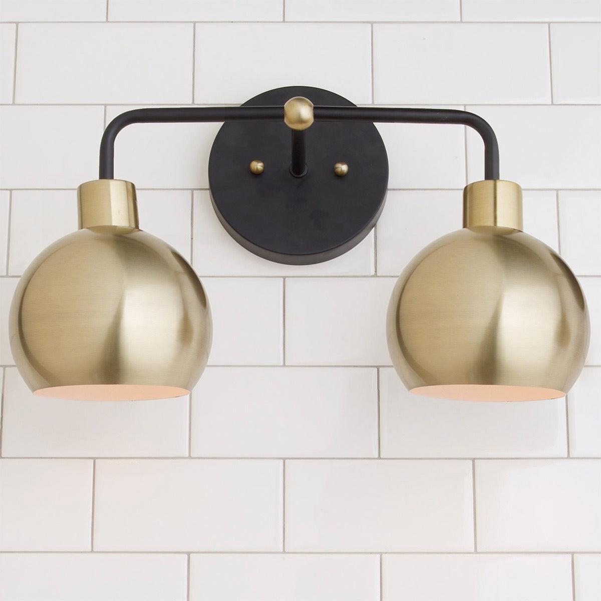 Peach Shades Double Sconce - Bubble Pop Vanity Bathroom Wall Light