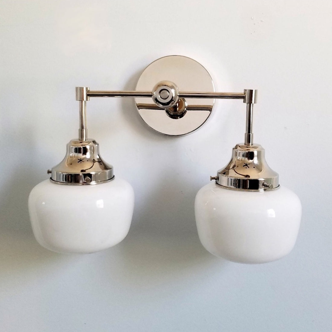 Double McMain Wall Sconce - Metal Glass Bubble Pop Vanity Wall Light