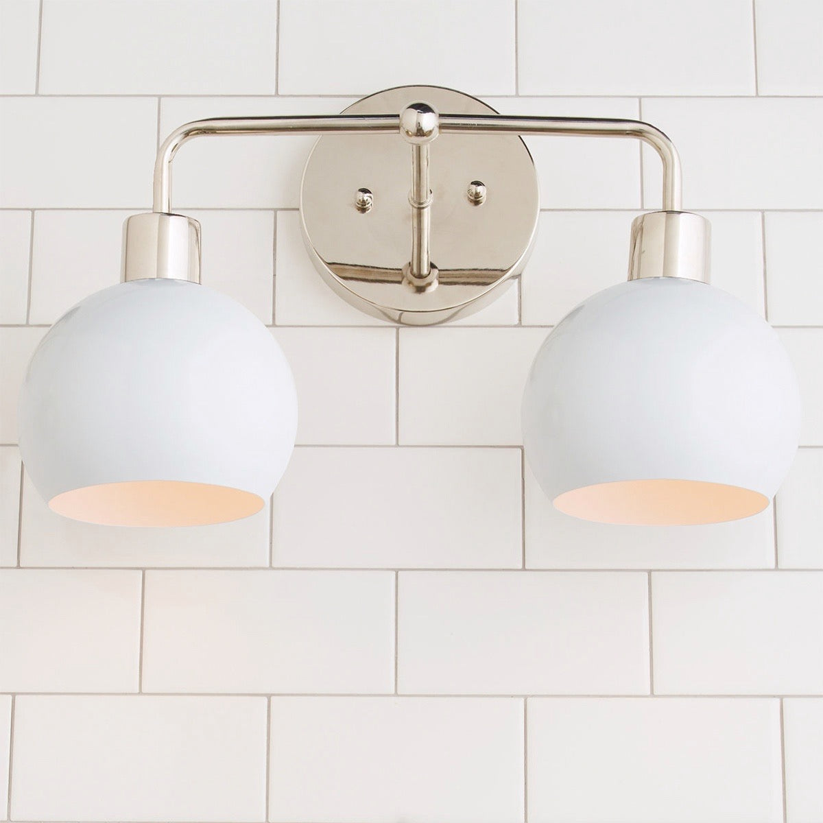Peach Shades Double Sconce - Bubble Pop Vanity Bathroom Wall Light