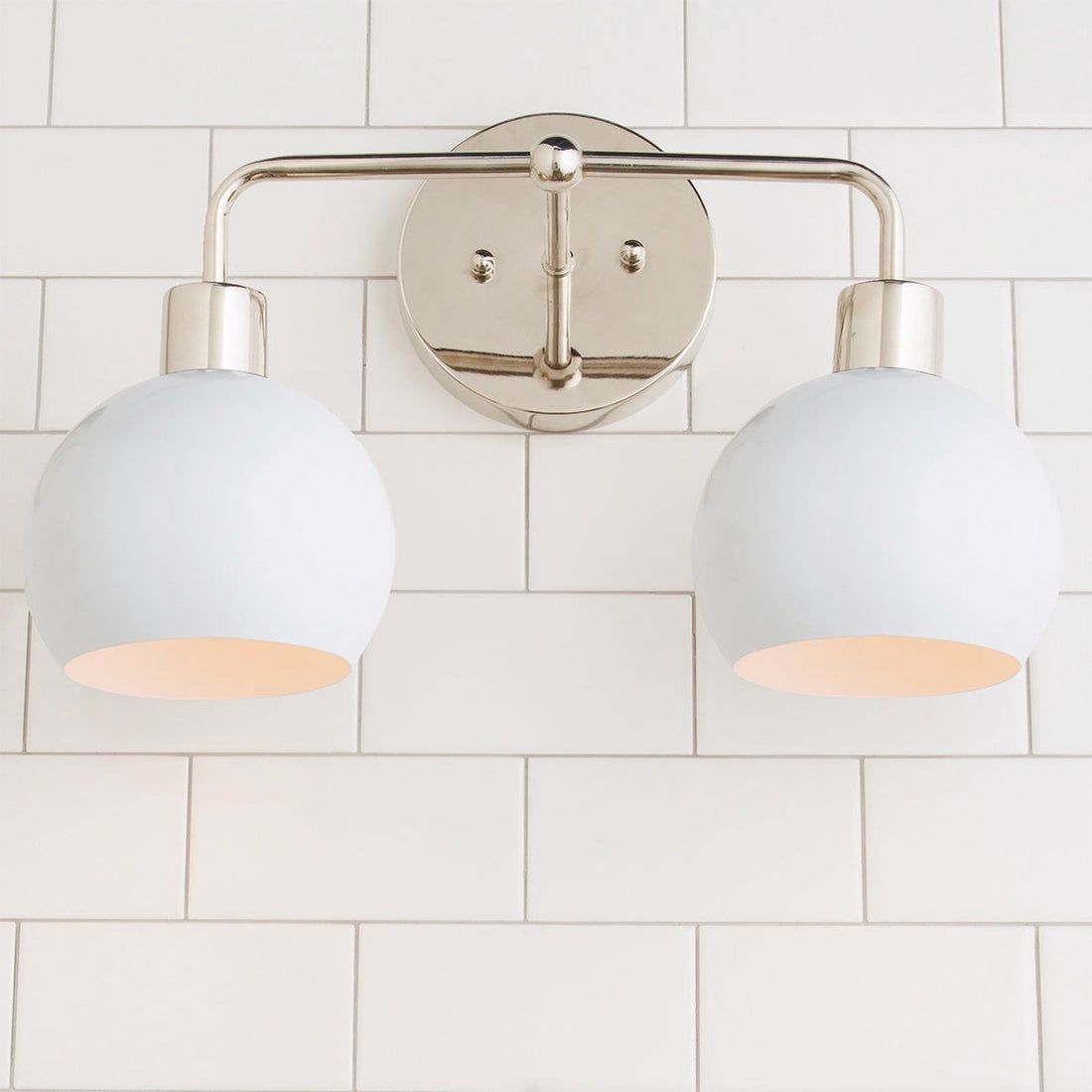 Peach Shades Double Loa Sconce - Bubble Pop Vanity Bathroom Wall Light