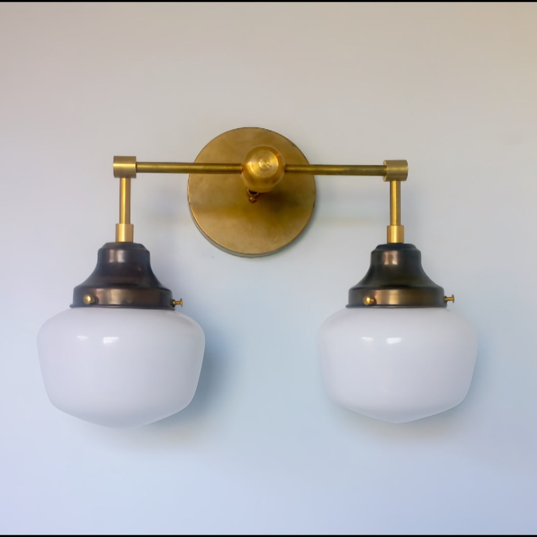 Double McMain Wall Sconce - Metal Glass Bubble Pop Vanity Wall Light