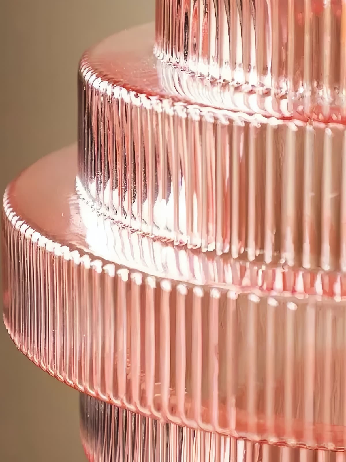 Vintage Striped Glass Pendant Light – Nordic Pleated Bottle Shade Lamp