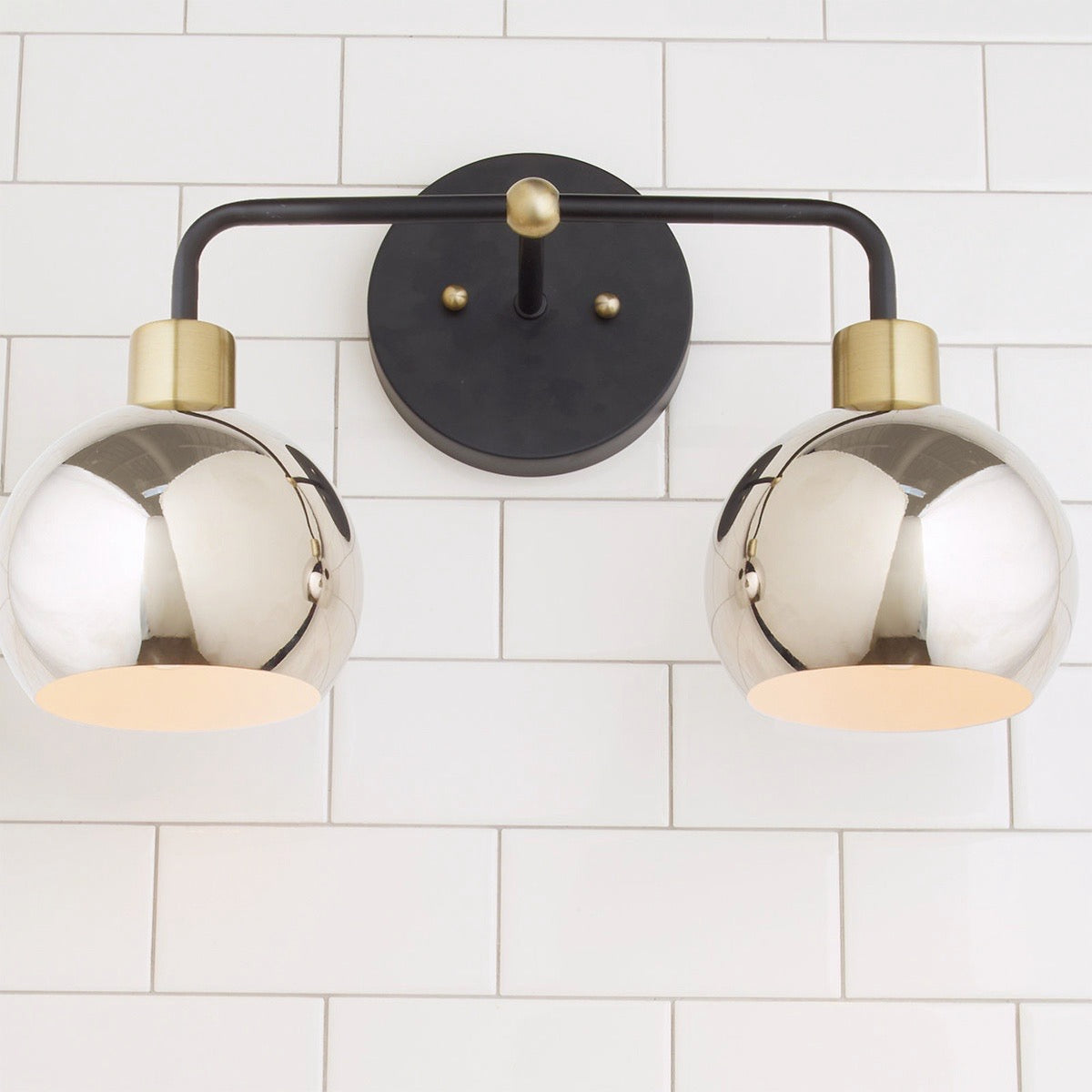 Peach Shades Double Sconce - Bubble Pop Vanity Bathroom Wall Light