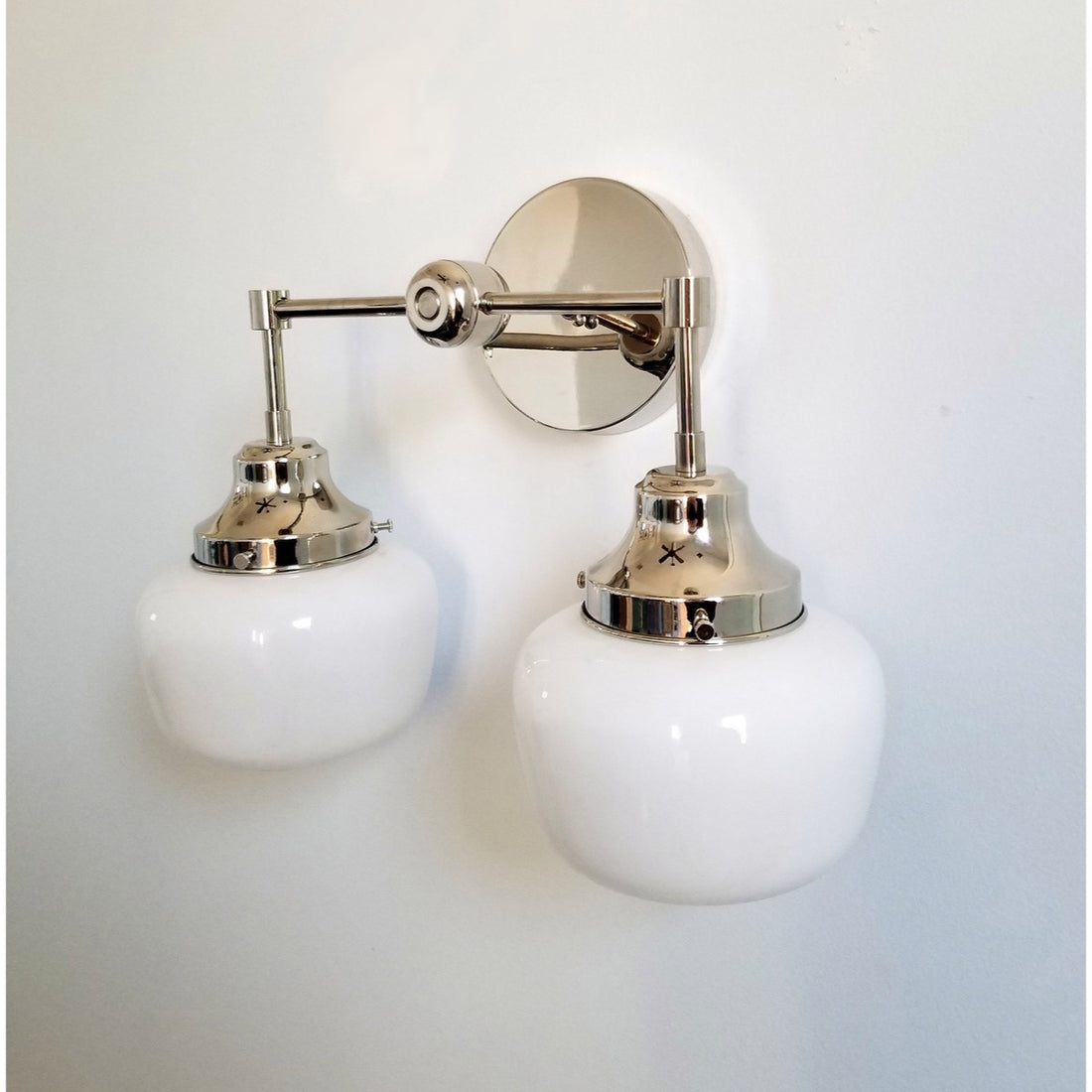 Double McMain Wall Sconce - Metal Glass Bubble Pop Vanity Wall Light