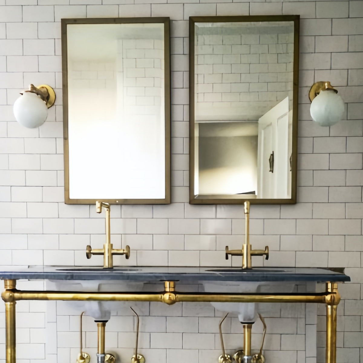 Minimalist Oversized Glass Wall Light - White Globe Sconce For Home