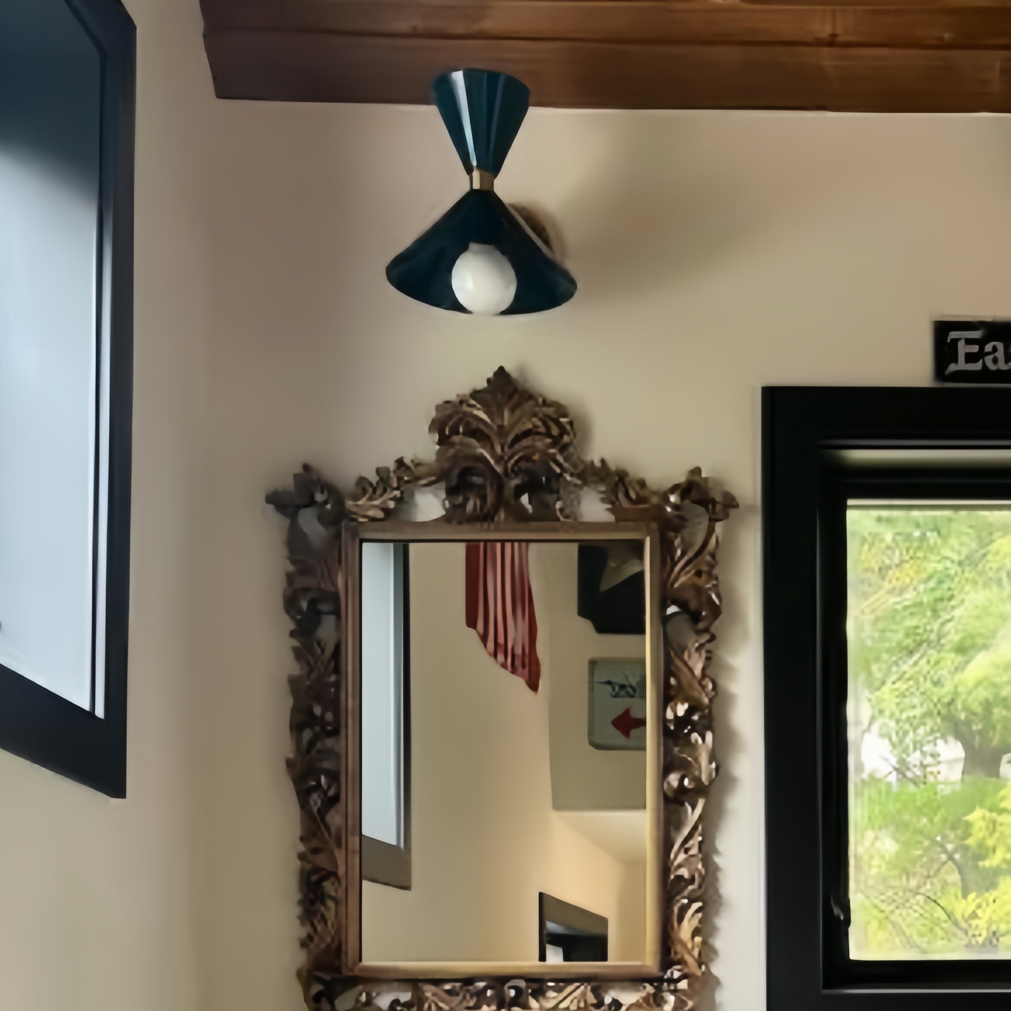 Brass Cone Wall Sconce - Hourglass Lighting for Home Spaces