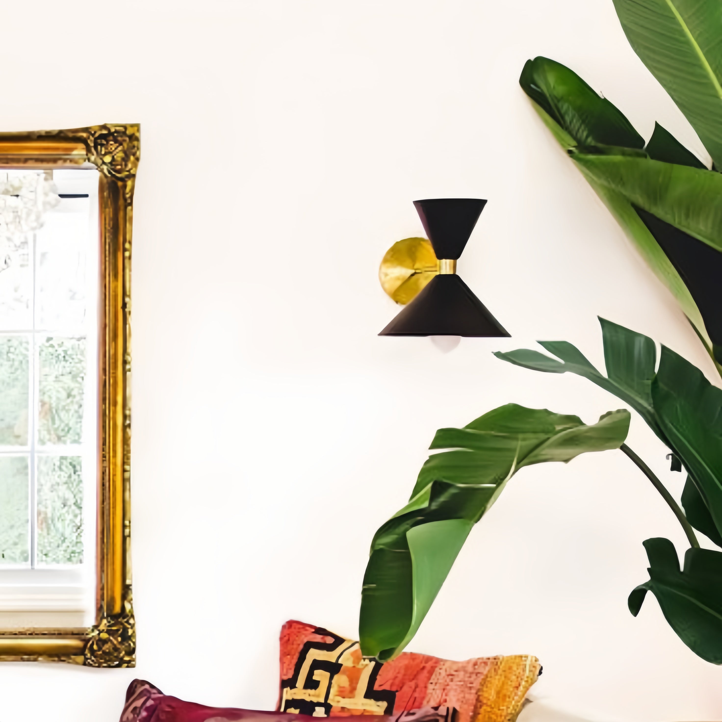 Brass Cone Wall Sconce - Hourglass Lighting for Home Spaces