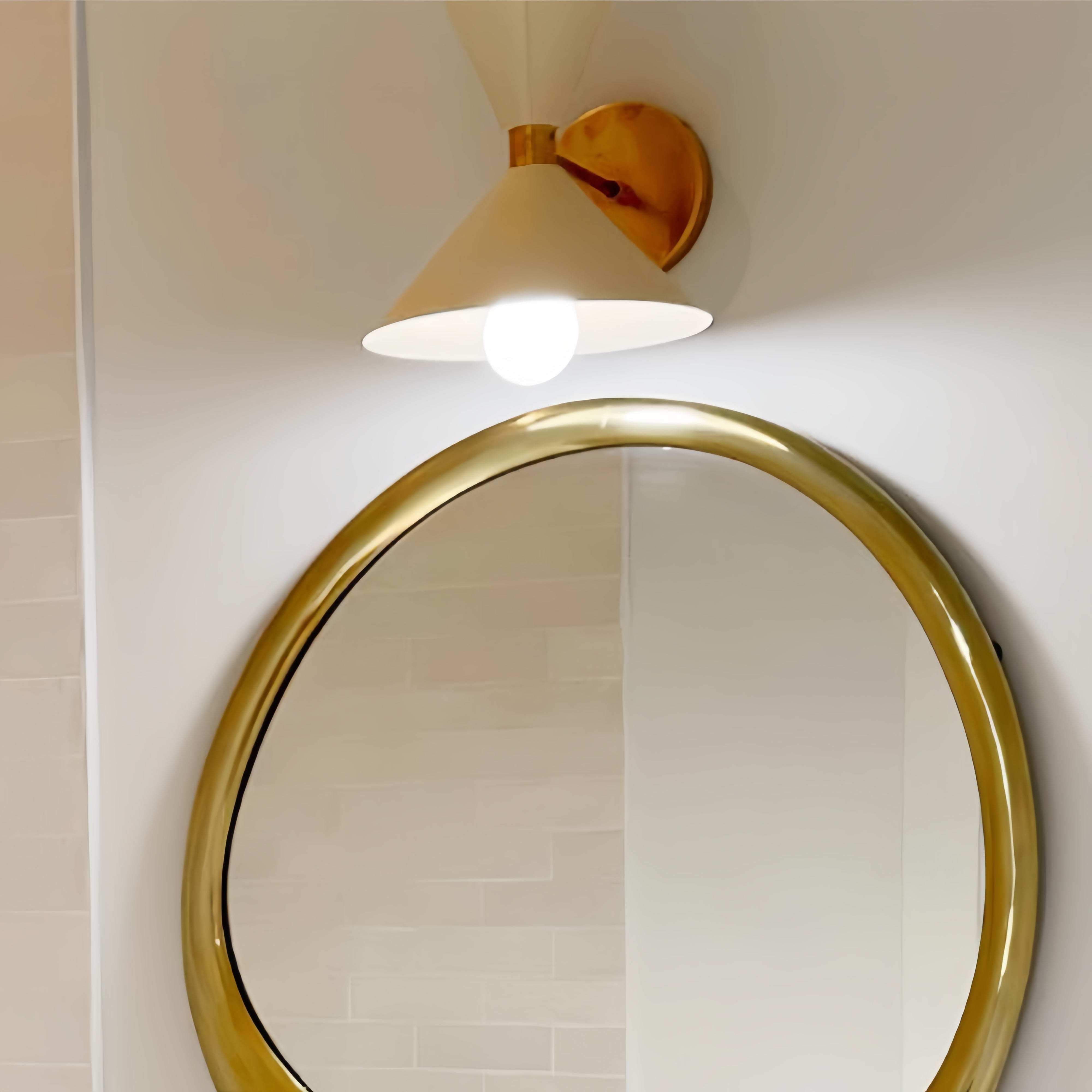 Brass Cone Wall Sconce - Hourglass Lighting for Home Spaces