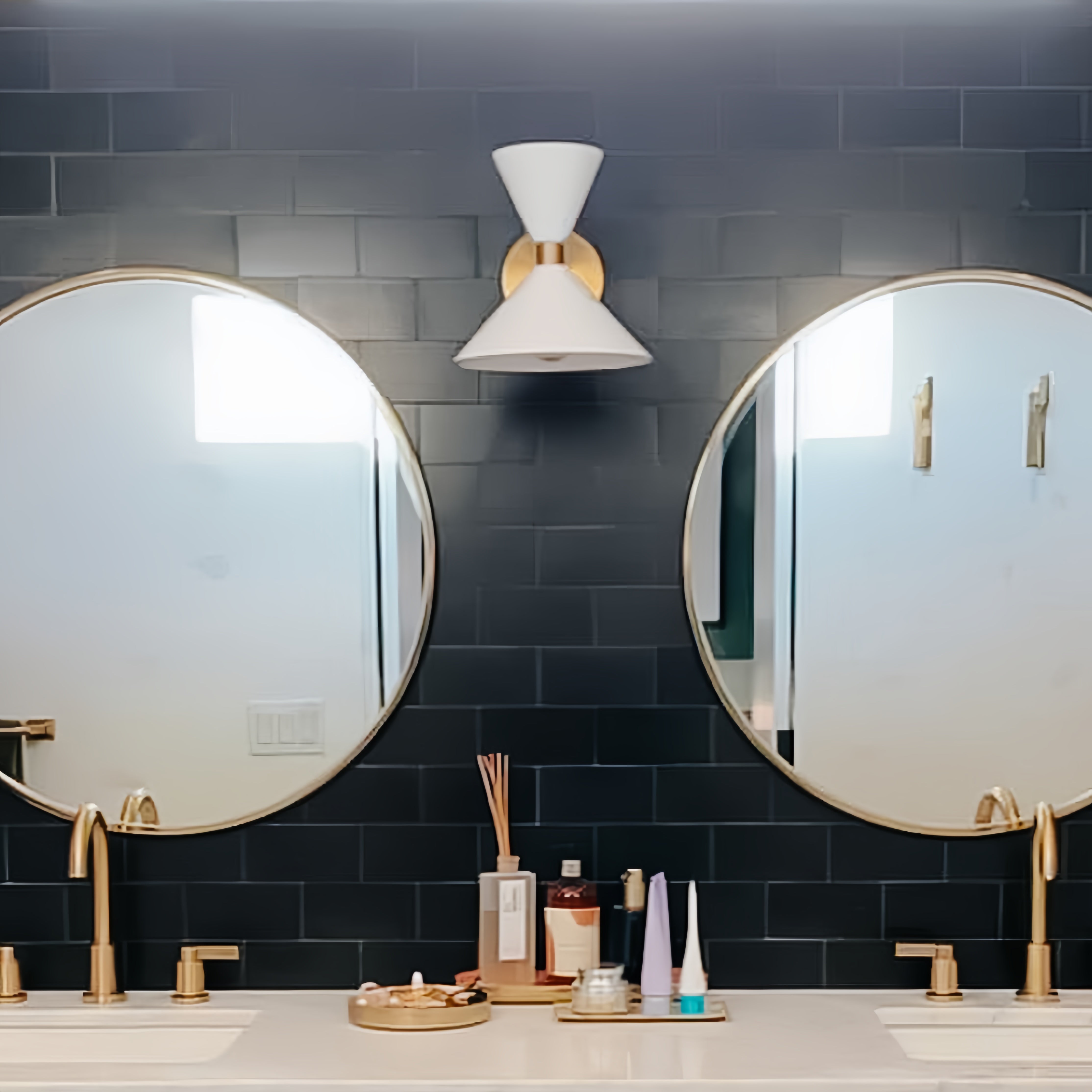 Brass Cone Wall Sconce - Hourglass Lighting for Home Spaces