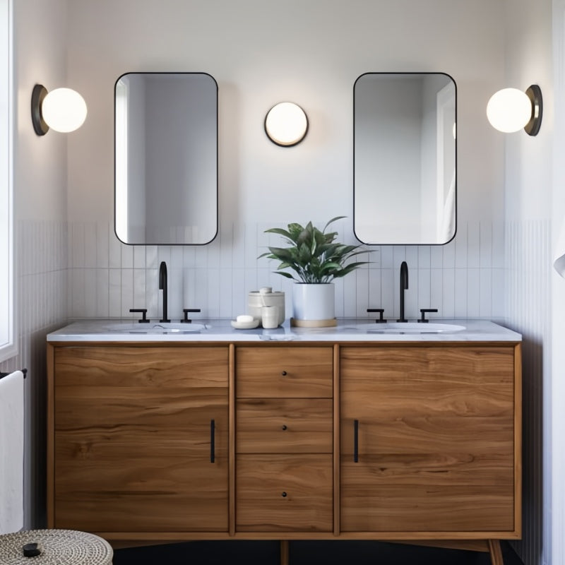 Brelia Modern Globe Wall Lamp – Minimalist Accent Lighting for Bedroom or Hallway