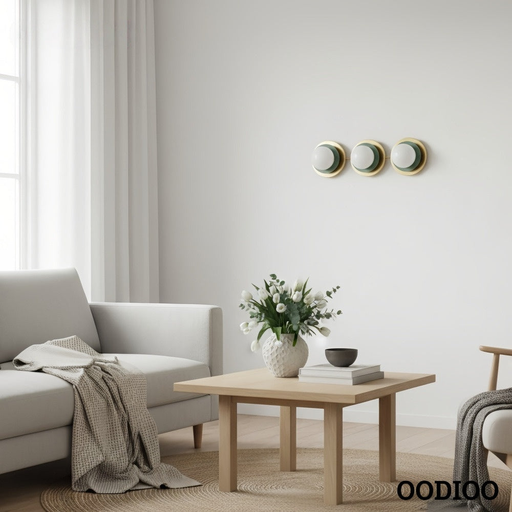 Artivo Layered Brass Globe Light – Versatile Opal Glass Ceiling or Wall Sconce for Stylish Spaces