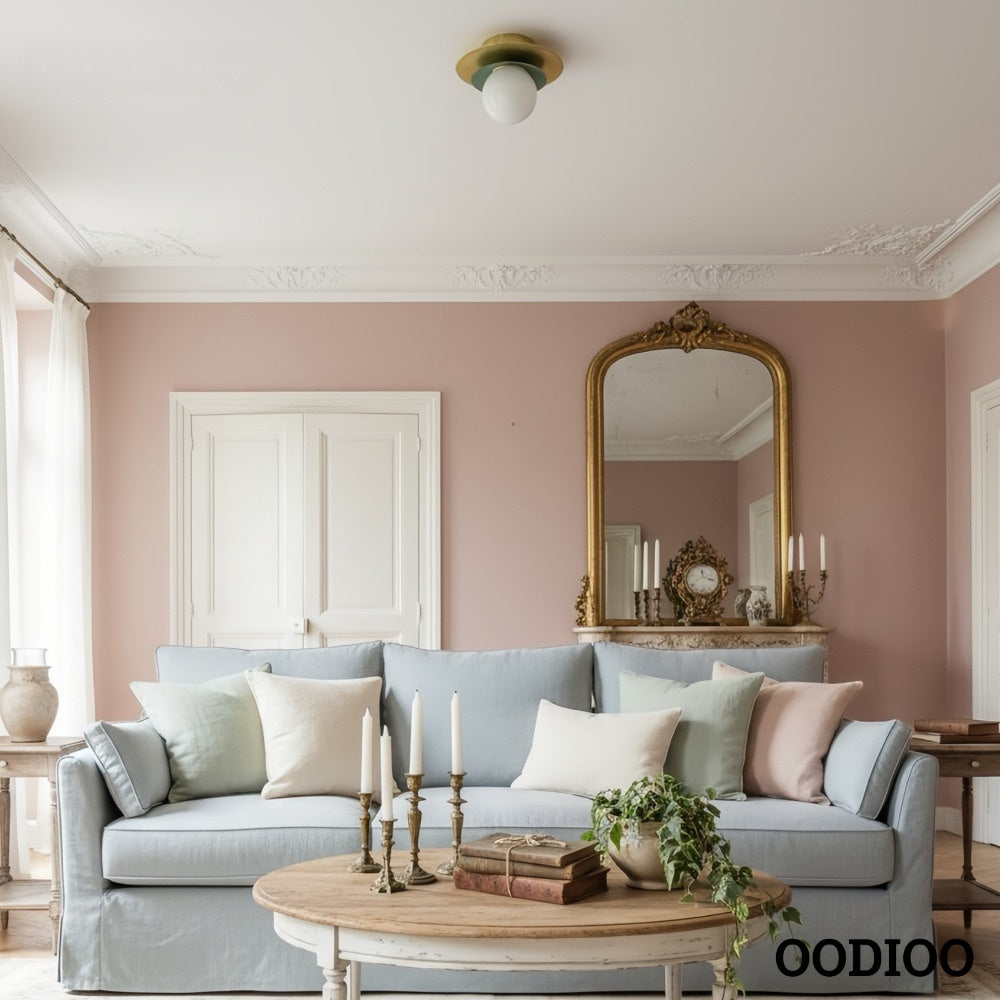 Artivo Layered Brass Globe Light – Versatile Opal Glass Ceiling or Wall Sconce for Stylish Spaces