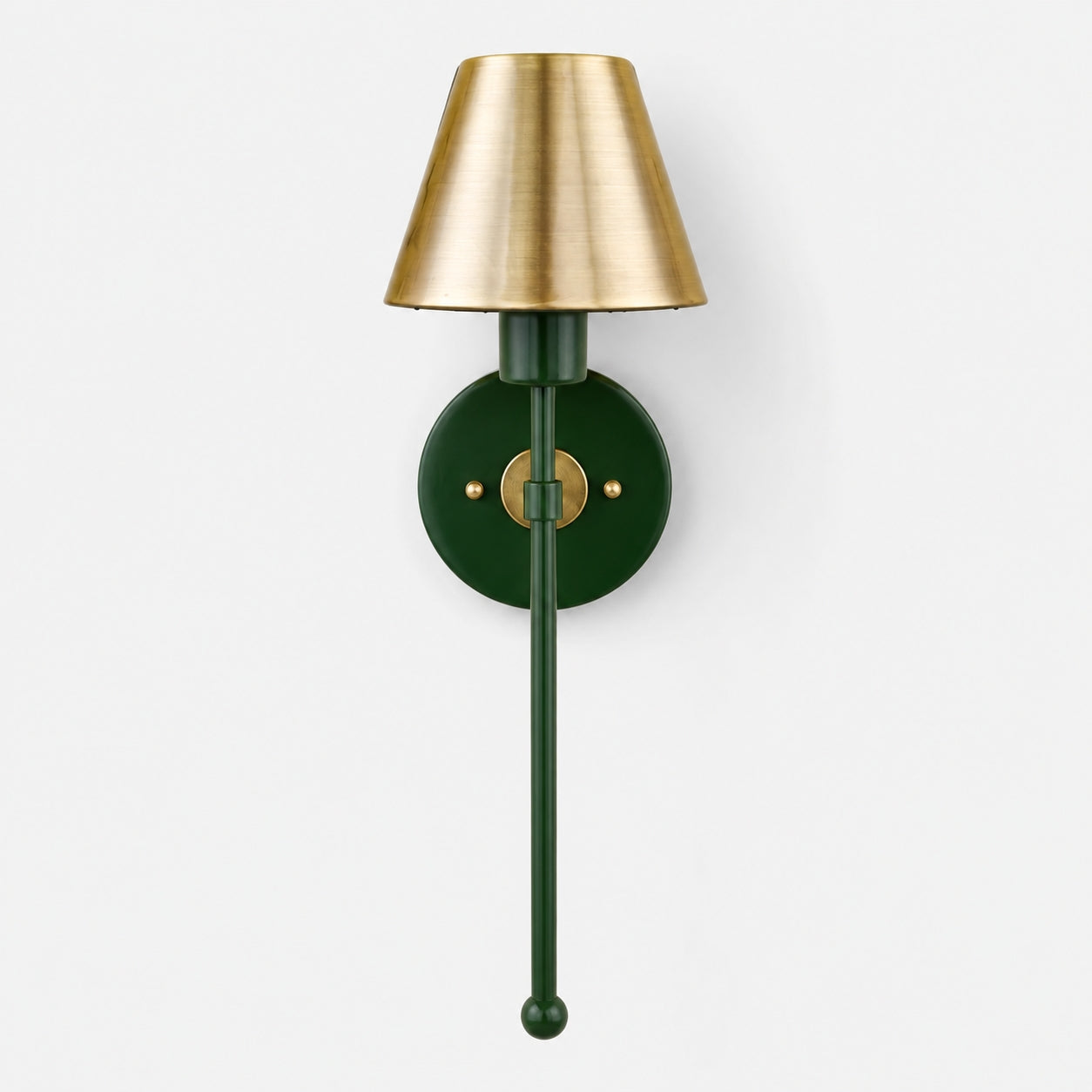 Colorful Single Light Wall Sconce - Brass Accent for Bathroom & Hallway